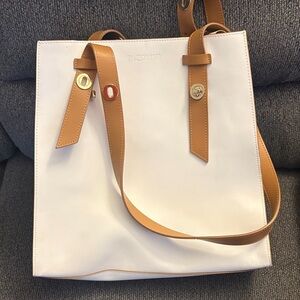 Carlo Pazolini White and Tan Bag